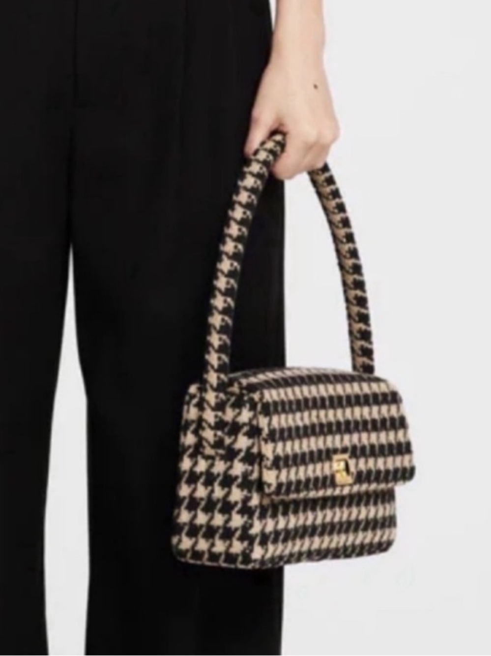 Anine Bing | Bag | Holiday Party Ready! Nico Bag Houndstooth | Ready to Ship! - Picture 8 of 16